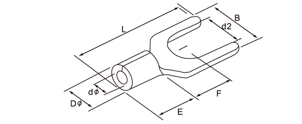 Non-insulated y type terminal lugs