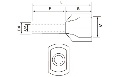 Pin terminal supplier_Insulated twin cord end terminal drawing