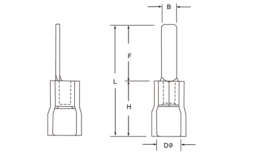 Blade terminal manufacturer_Blade terminal drawing